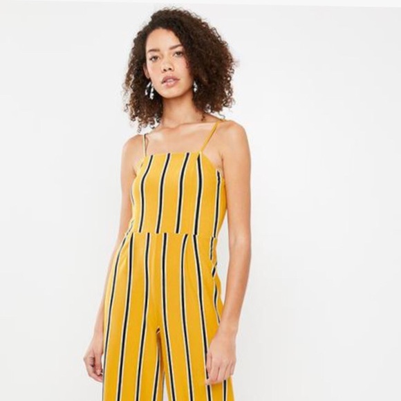 Yellow Stripped Jumpsuit! Brand new, never worn! - Picture 1 of 2